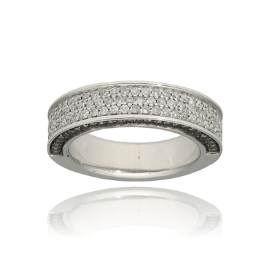 Fehér arany gyűrű 51-es méret (B2677_3I)